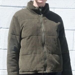 Brandy Melville Corduroy Puffer Jacket